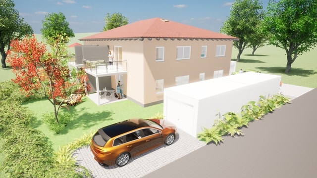Provisionsfrei ins neue Zuhause – moderne 3-Zimmer-Neubauwohnung mit großem Balkon, 91578 Leutershausen, Etagenwohnung