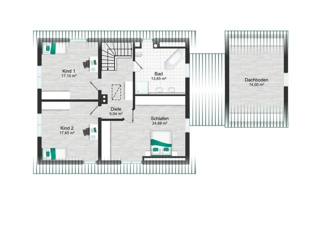 Einfamilienhaus in einzigartiger Naturlage mit Offenstall - Ideal für Pferdehalter - Dachgeschoss