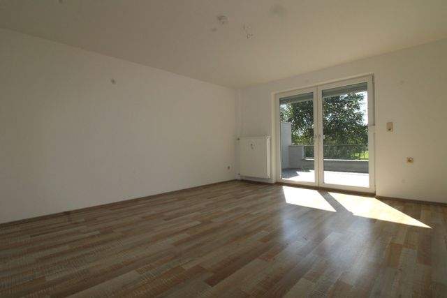 Wohnen mit Weitblick - helle Erdgeschosswohnung mit Terrasse und Garten - Wohnzimmer