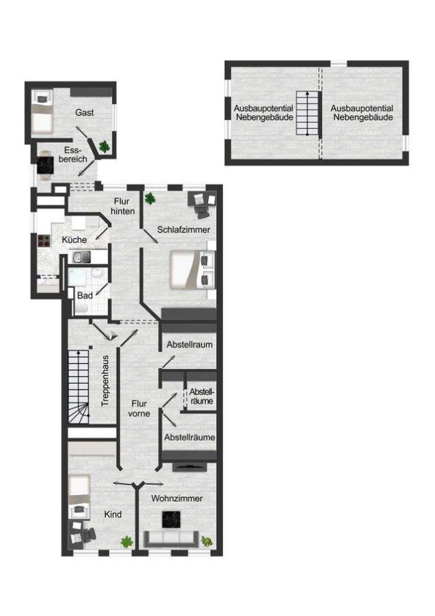 Attraktives Wohn- und Geschäftshaus in Innenstadtlage - 1 Obergeschoss