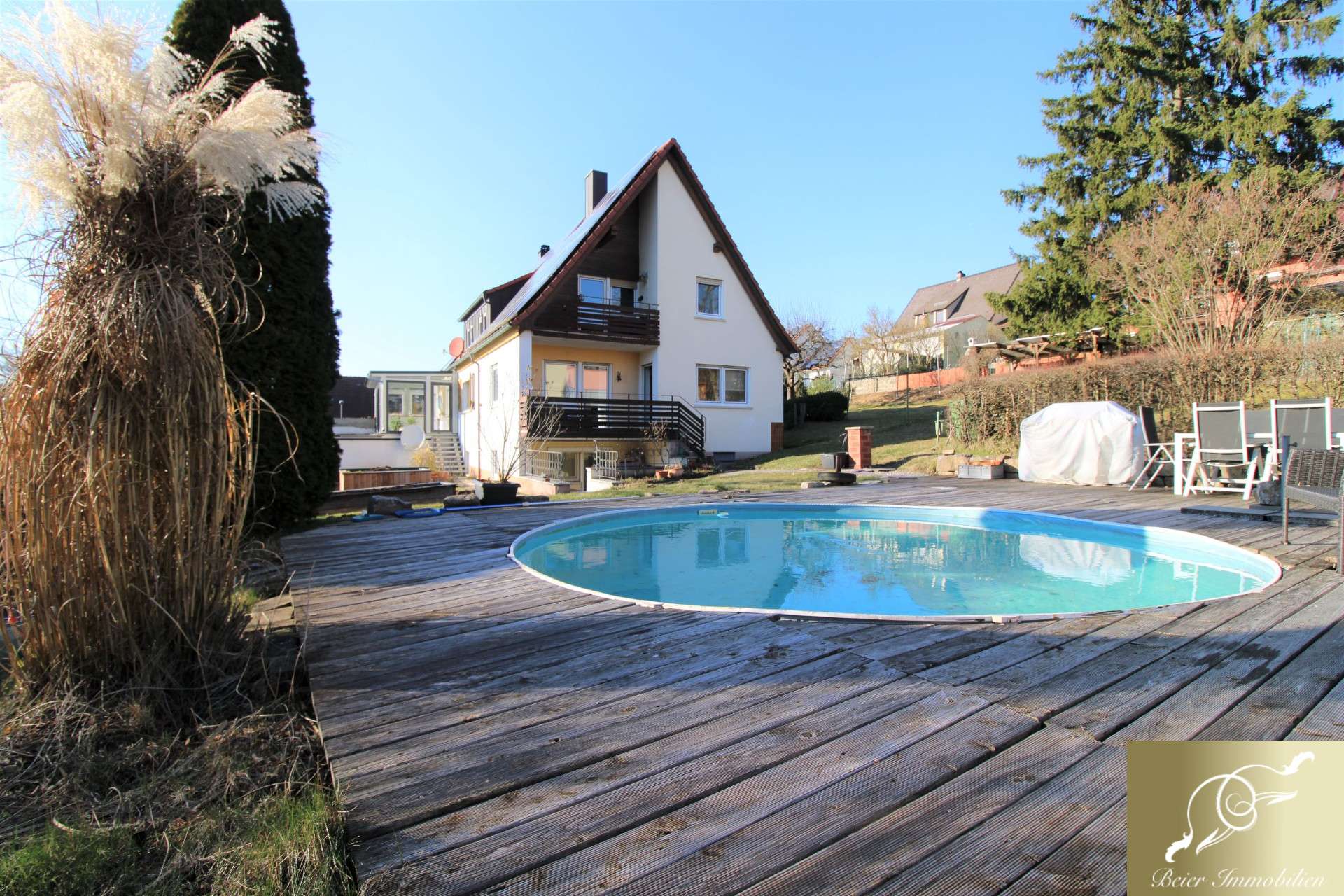 Repräsentatives Anwesen auf parkähnlichem Grundstück in Südhanglage Diespecks, 91456 Diespeck, Haus