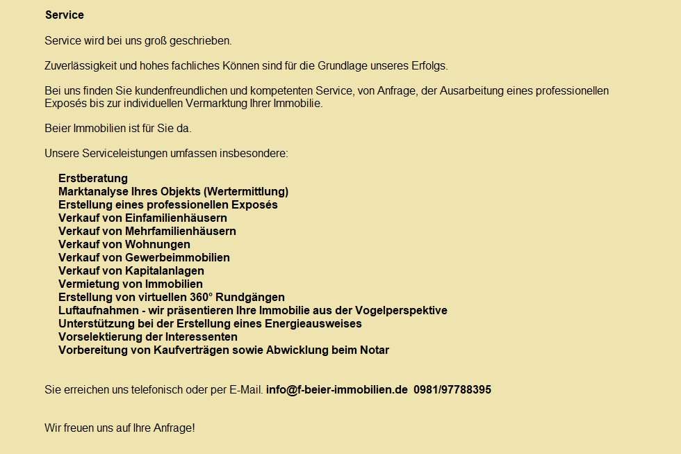 *reserviert* Kapitalanlage oder Mehrgenerationenwohnen in Zentrumslage - Service