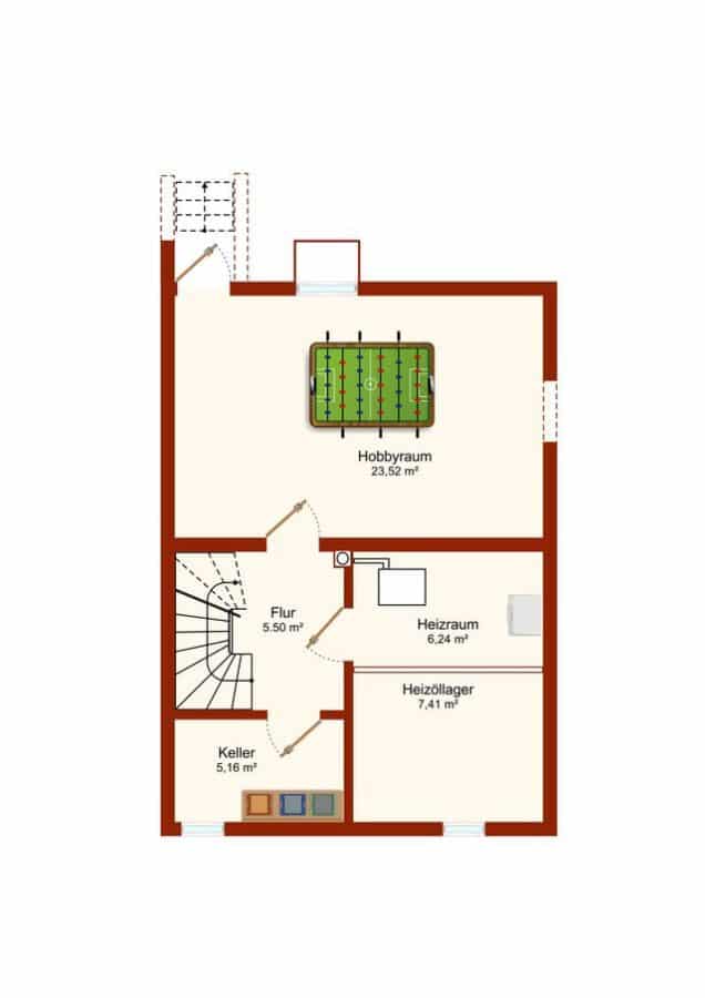 Gepflegtes Reihenmittelhaus in ruhiger Wohnsiedlung - Kellergeschoss