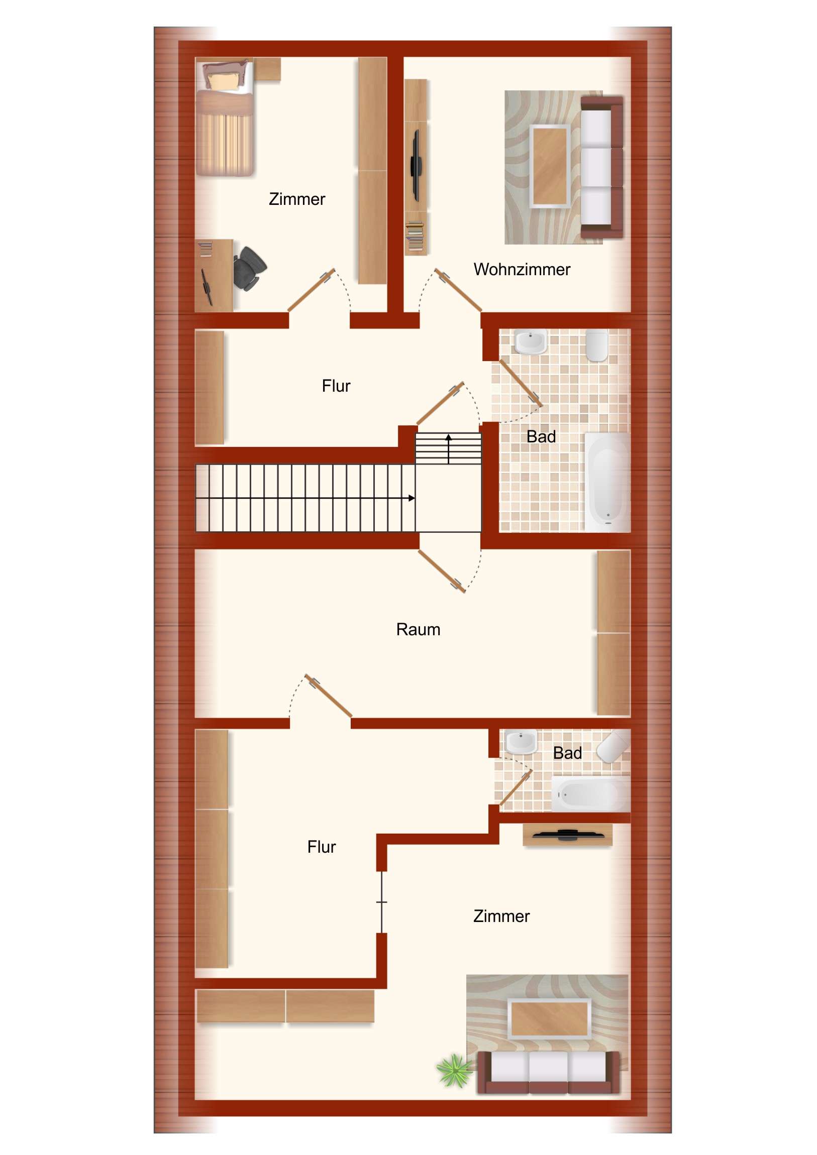 Haus für Handwerker - Ideal als Kapitalanlage oder Selbstbezug - Grundriss Dachgeschoss