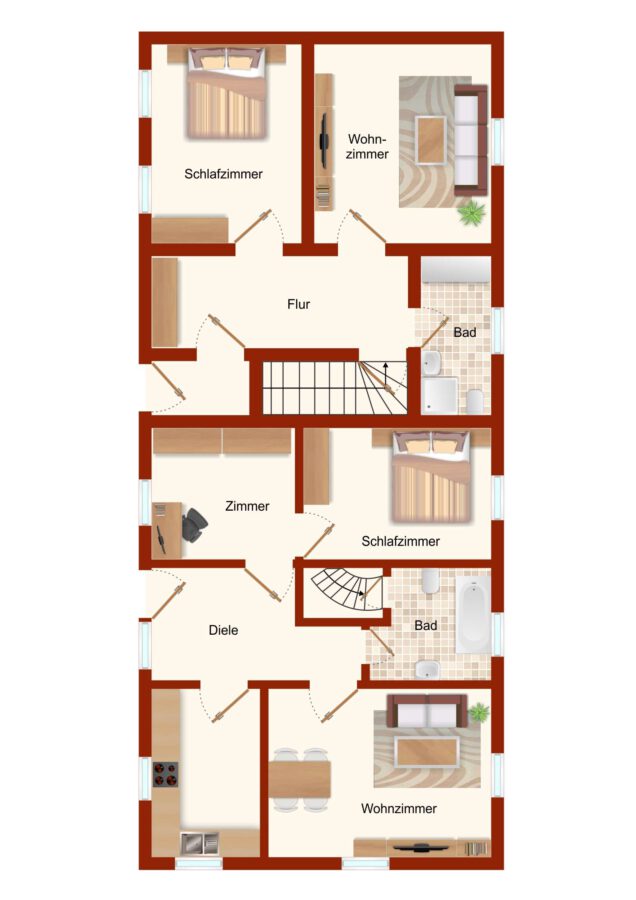 Haus für Handwerker - Ideal als Kapitalanlage oder Selbstbezug - Grundriss Erdgeschoss
