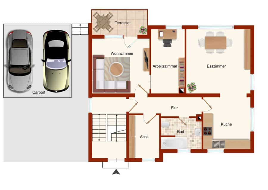 Mehrfamilienhaus mit drei Wohneinheiten - Kapitalanlage oder Mehrgenerationenwohnen - Erdgeschoss