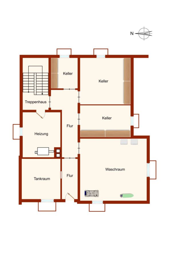 Mehrfamilienhaus mit zwei Wohneinheiten in familienfreundlicher Lage - Kellergeschoss
