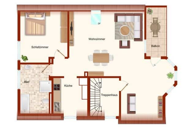 Ein- Zweifamilienhaus in ruhiger Naturlage - Dachgeschoss