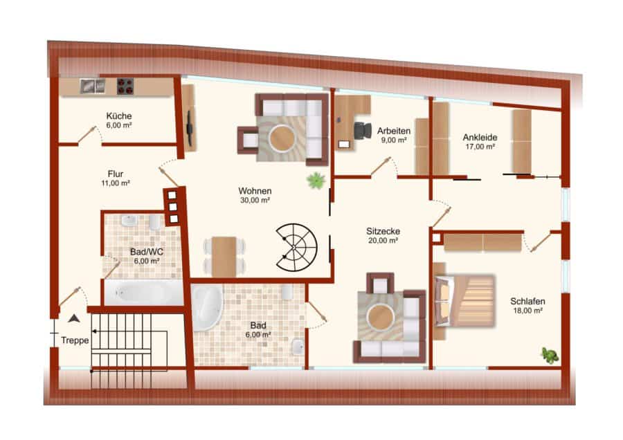 Exclusive 3 Zimmer Wohnung in zentraler Lage Dietenhofens - Dachgeschoss