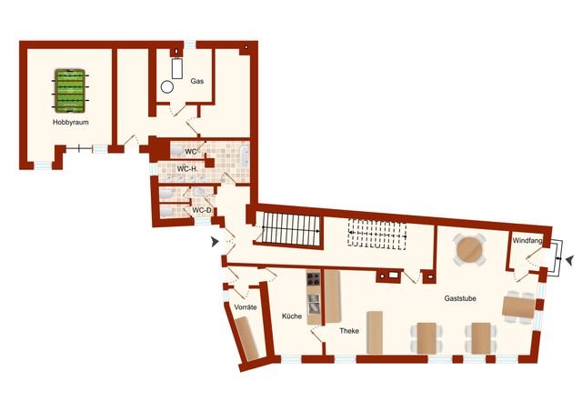 Kapitalanleger aufgepasst!!! 500 m² Fläche mit unzähligen Nutzungsmöglichkeiten - Erdgeschoss