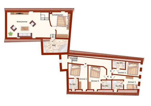 Kapitalanleger aufgepasst!!! 500 m² Fläche mit unzähligen Nutzungsmöglichkeiten - 2. Obergeschoss