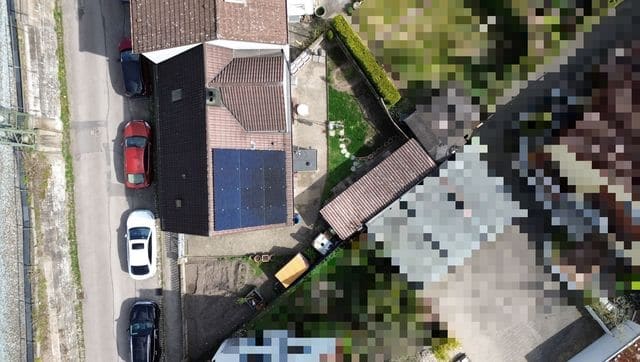 Einfamilienhaus mit Garten in zentrumsnaher Lage - Luftbild