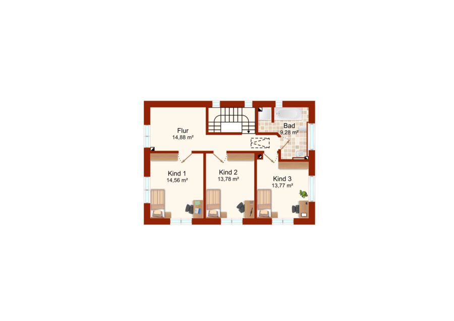 Neuwertiger Wohntraum in familienfreundlicher Siedlung - Dachgeschoss